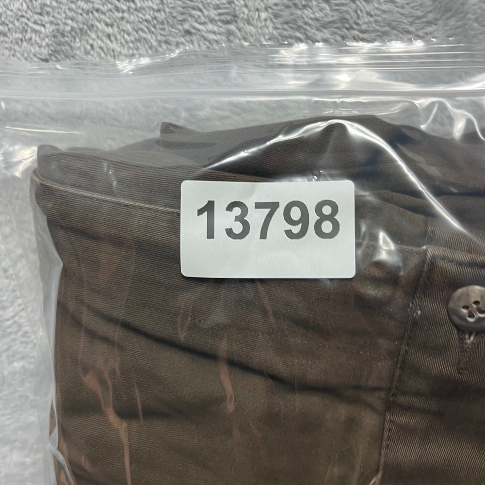 Polo Ralph Lauren Hammond Pant Mens 36/30 Brown Pleated Cuffed Cotton Chinos - Picture 12 of 12